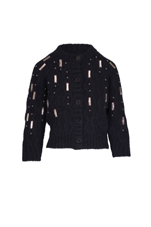 Dorothee Schumacher Cozy Diamond Pure Black Cardigan