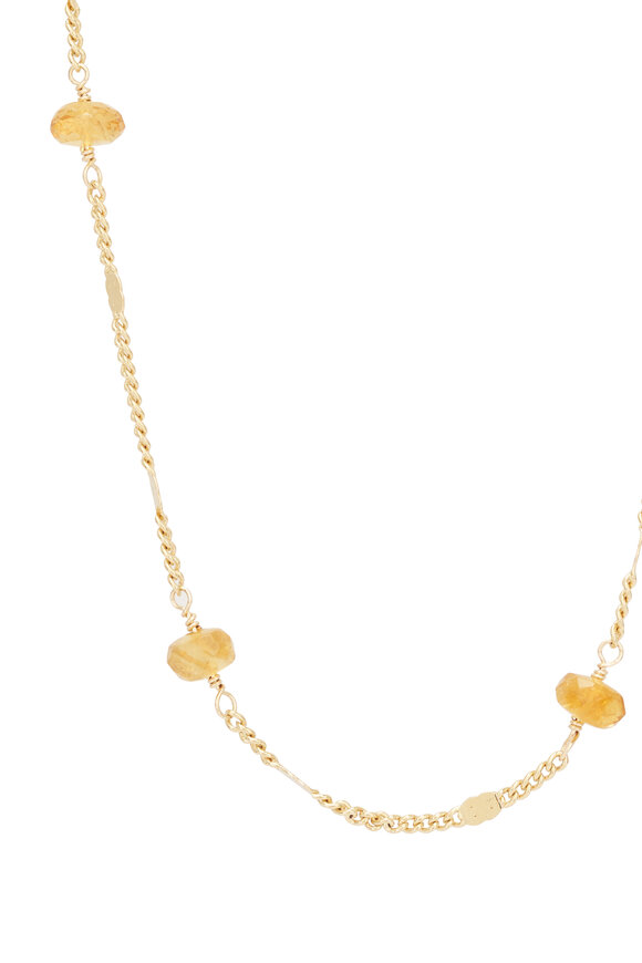 Cristina V. Citrine Rondelle Chain Necklace - view 2