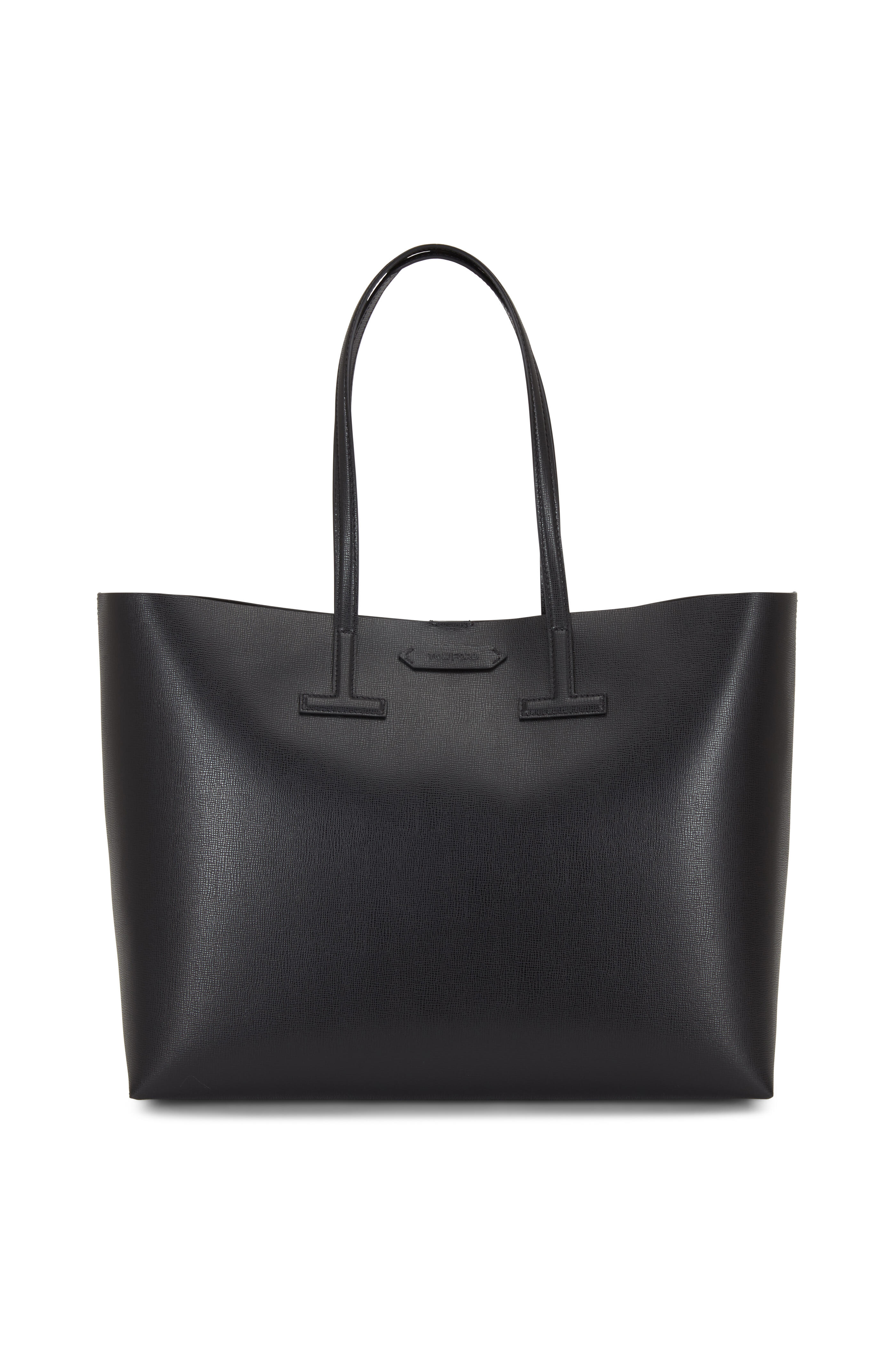 Tom Ford - Black Saffiano Leather Medium T Tote | Mitchell Stores