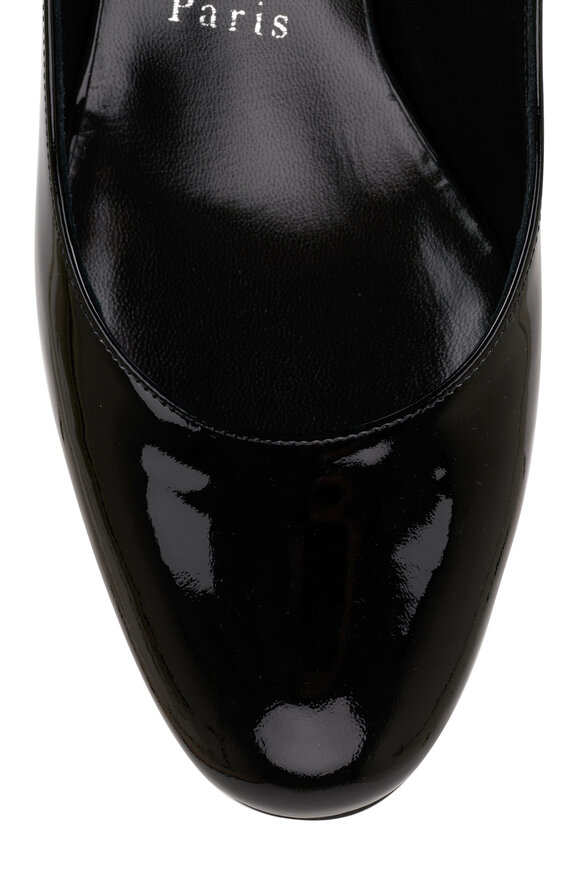 Christian Louboutin - So Jane Sling Black Patent Leather Pump, 55mm