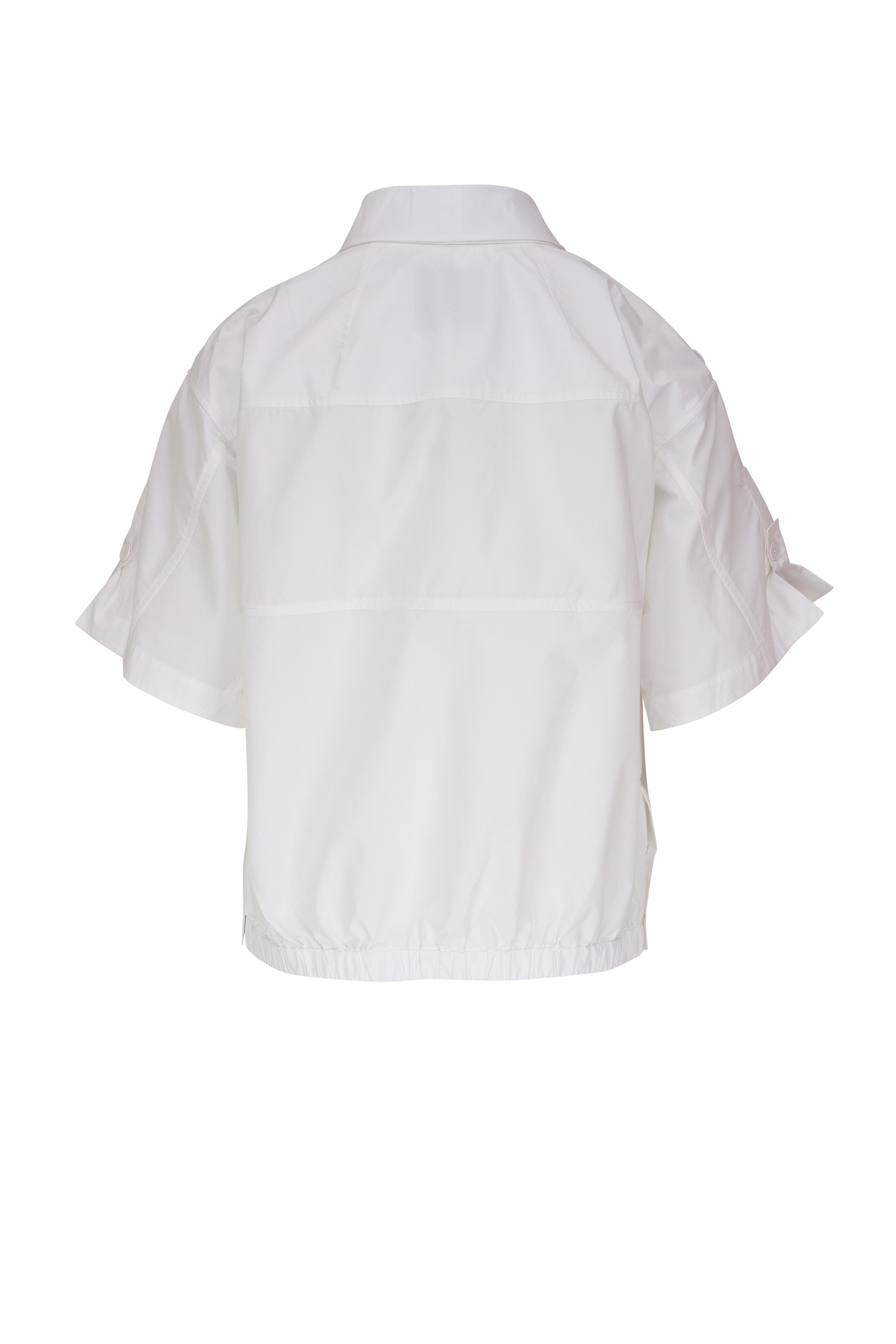 3.1 Phillip Lim - White Stretch Cotton Short Sleeve Top