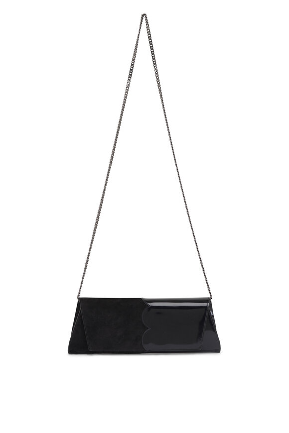 Akris Anouk Small Leather & Suede Trapezoid Clutch