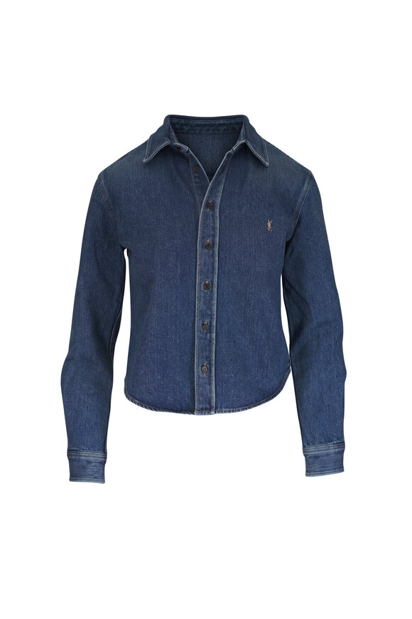 Saint Laurent Cassandre Denim Shirt - view 1