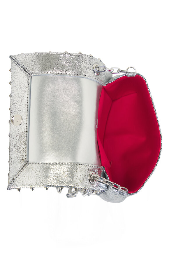 Christian Louboutin - Spiky Soft Manoir Metallic Nappa Pouch