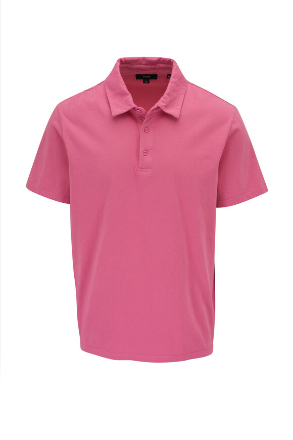 Vince Pink Cotton Short Sleeve Polo