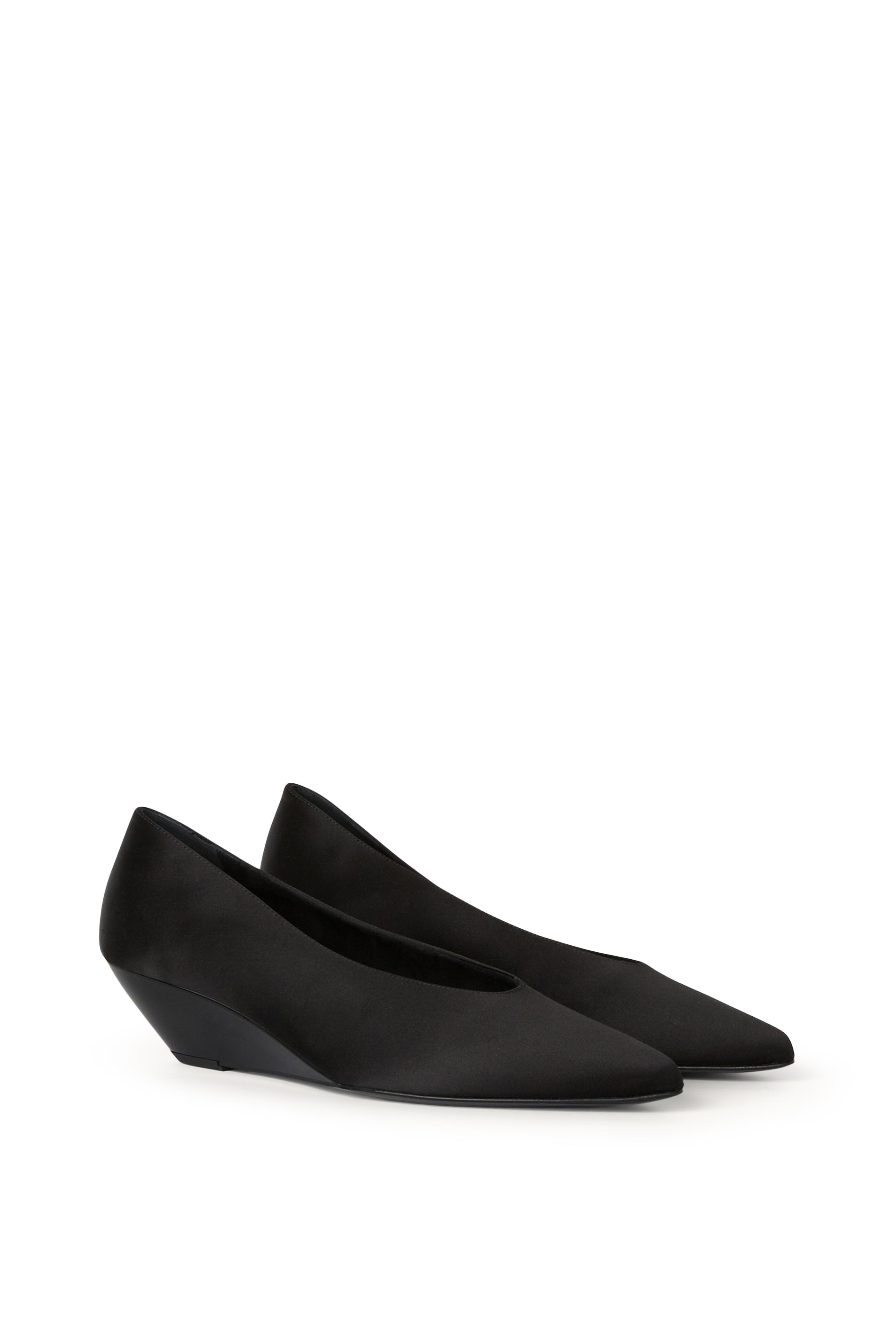 Loro Piana - Viola Black Satin Pump | Mitchell Stores