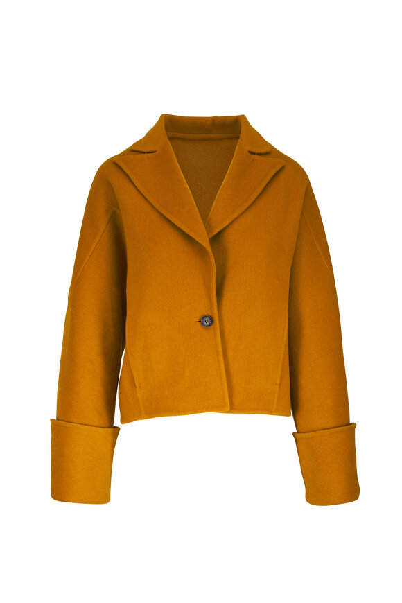 Kiton Gold Cashmere Cuffed Sleeve Jacket - view 1