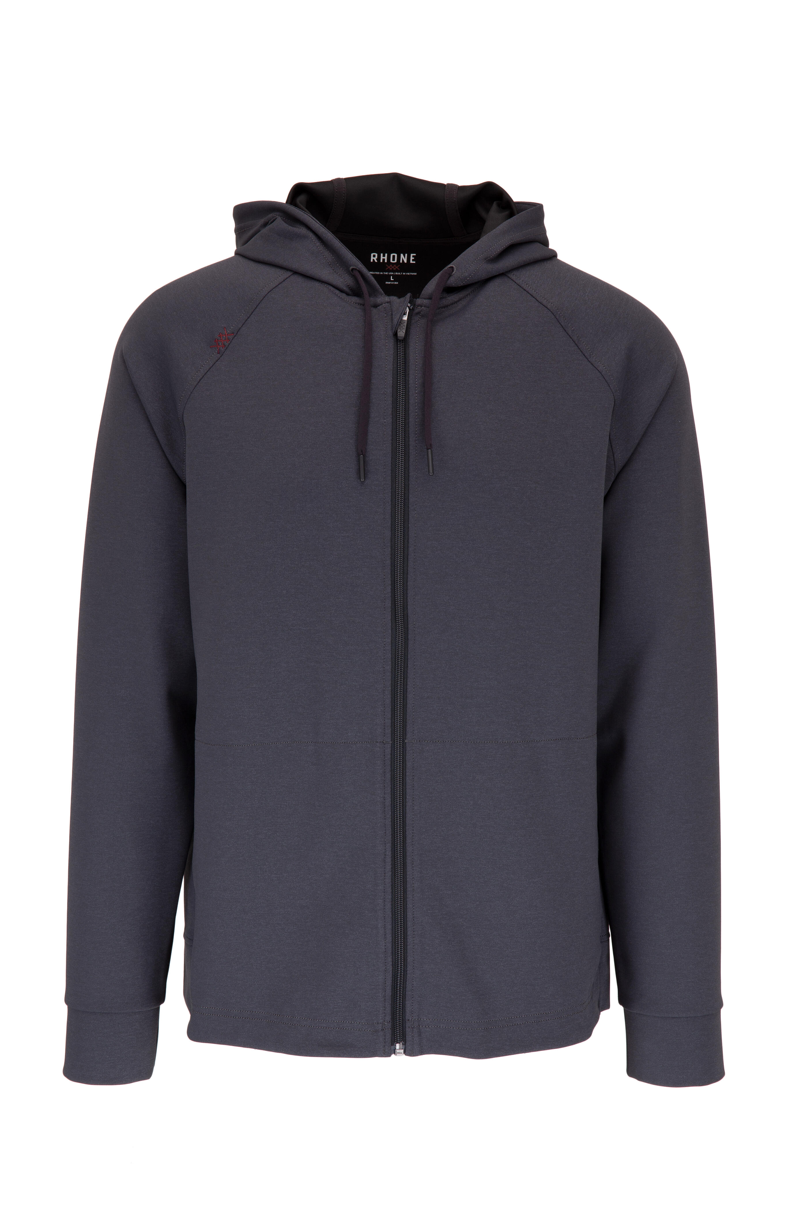 Rhone Apparel - Spar Tactel Black Tactel Full Zip Hoodie