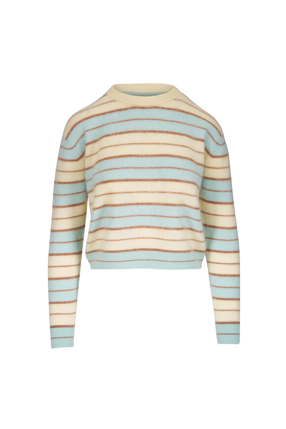Guest in Residence Light Yellow Grizzly Stripe Sweater