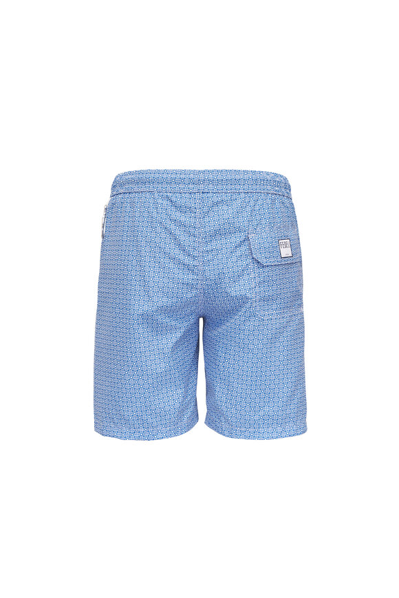 Fedeli Blue Print Swim Trunks - view 3