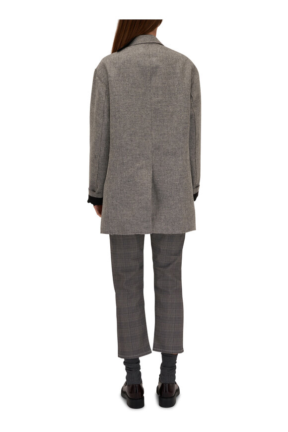 R13 - Raw Cut Ragged Heather Gray Blazer 