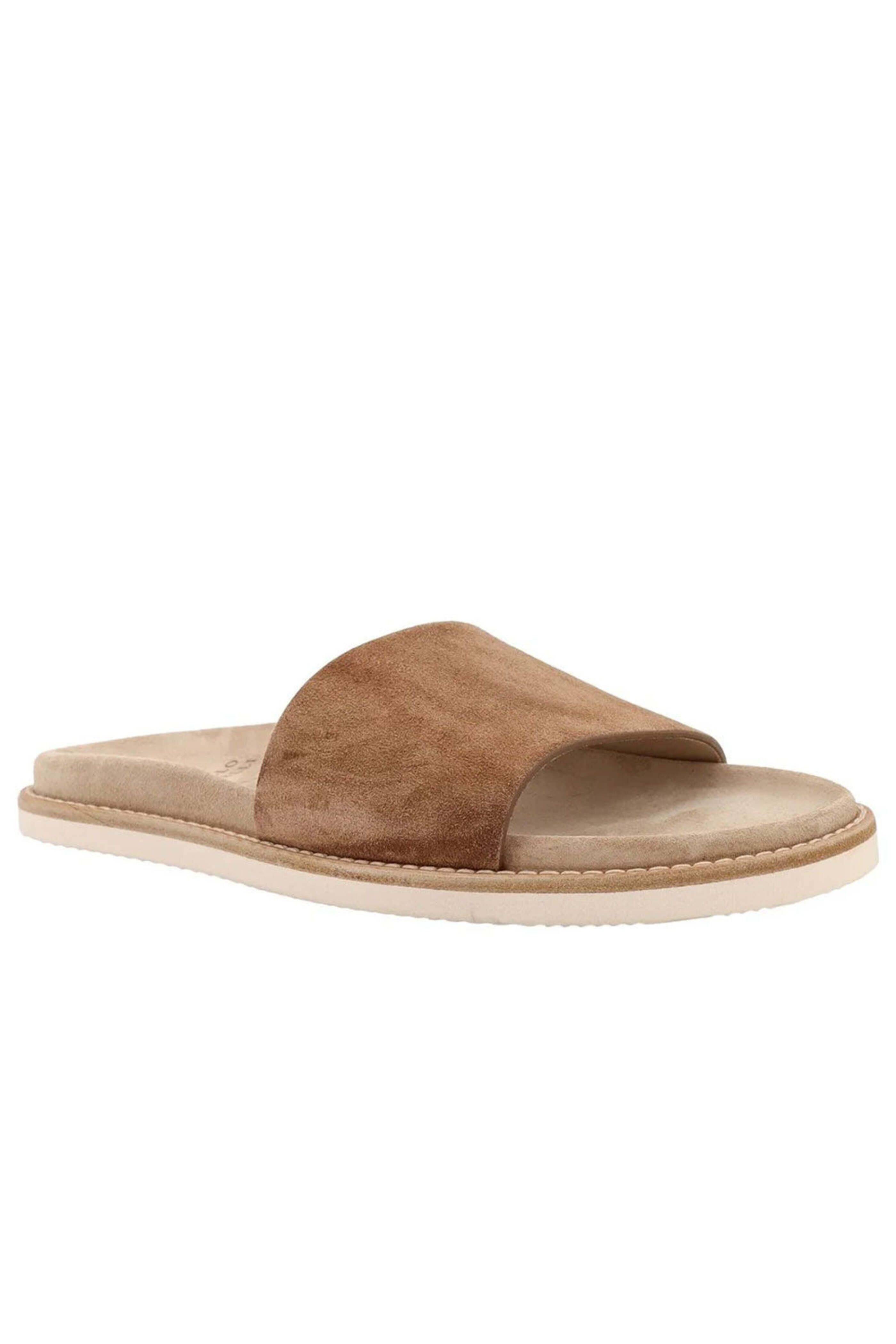 【関税＆送料込み】Brunello Cucinelli Brown Slip-On Sandals Brunello Cucinelli - Suede Slide Sandals in Brown