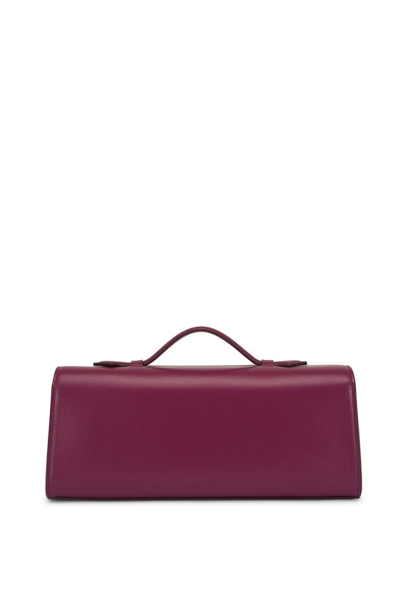 Savette Slim Symmetry Plum Leather Pochette - view 2
