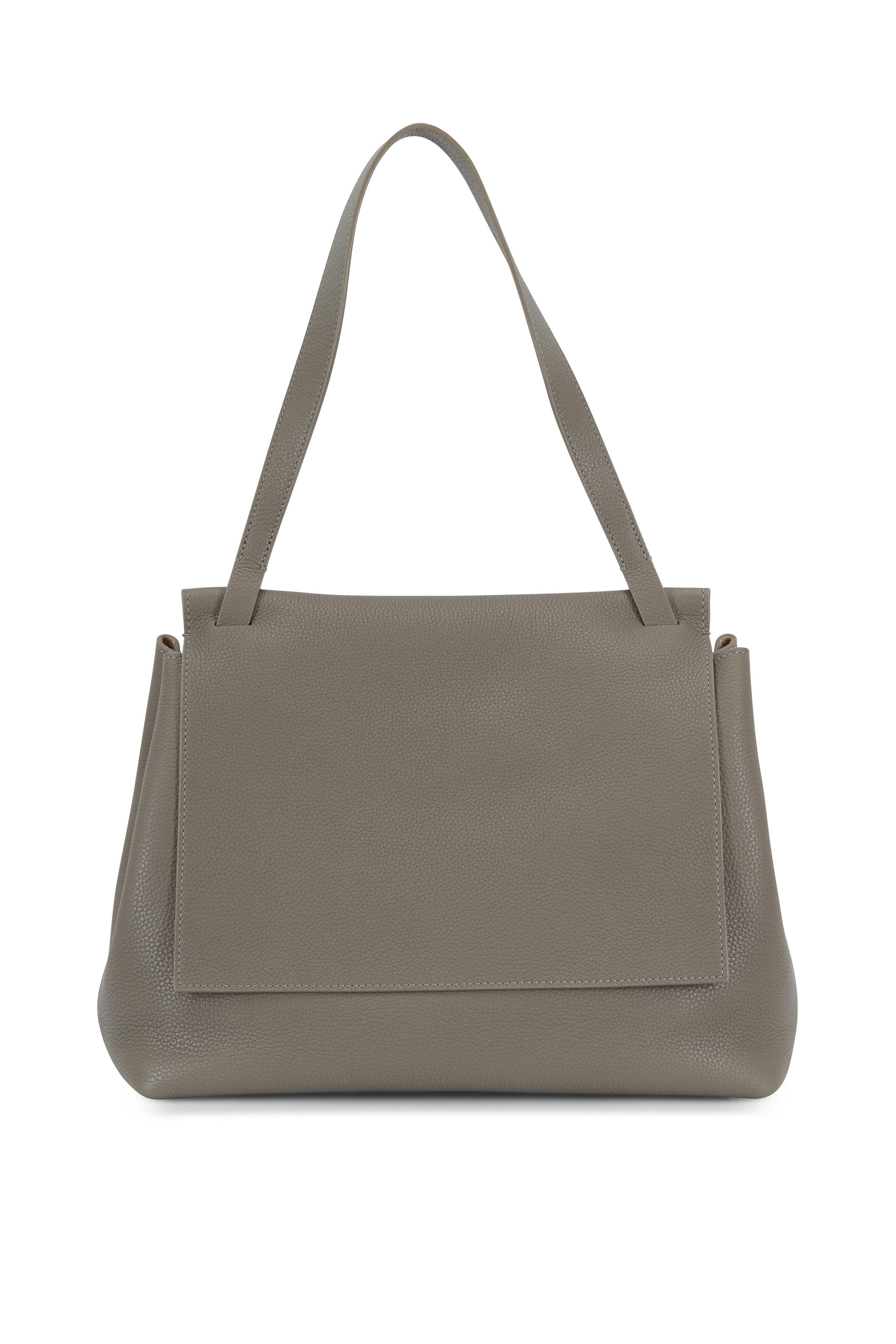 The Row Sidekick Pale Sage Grained Leather Shoulder Bag