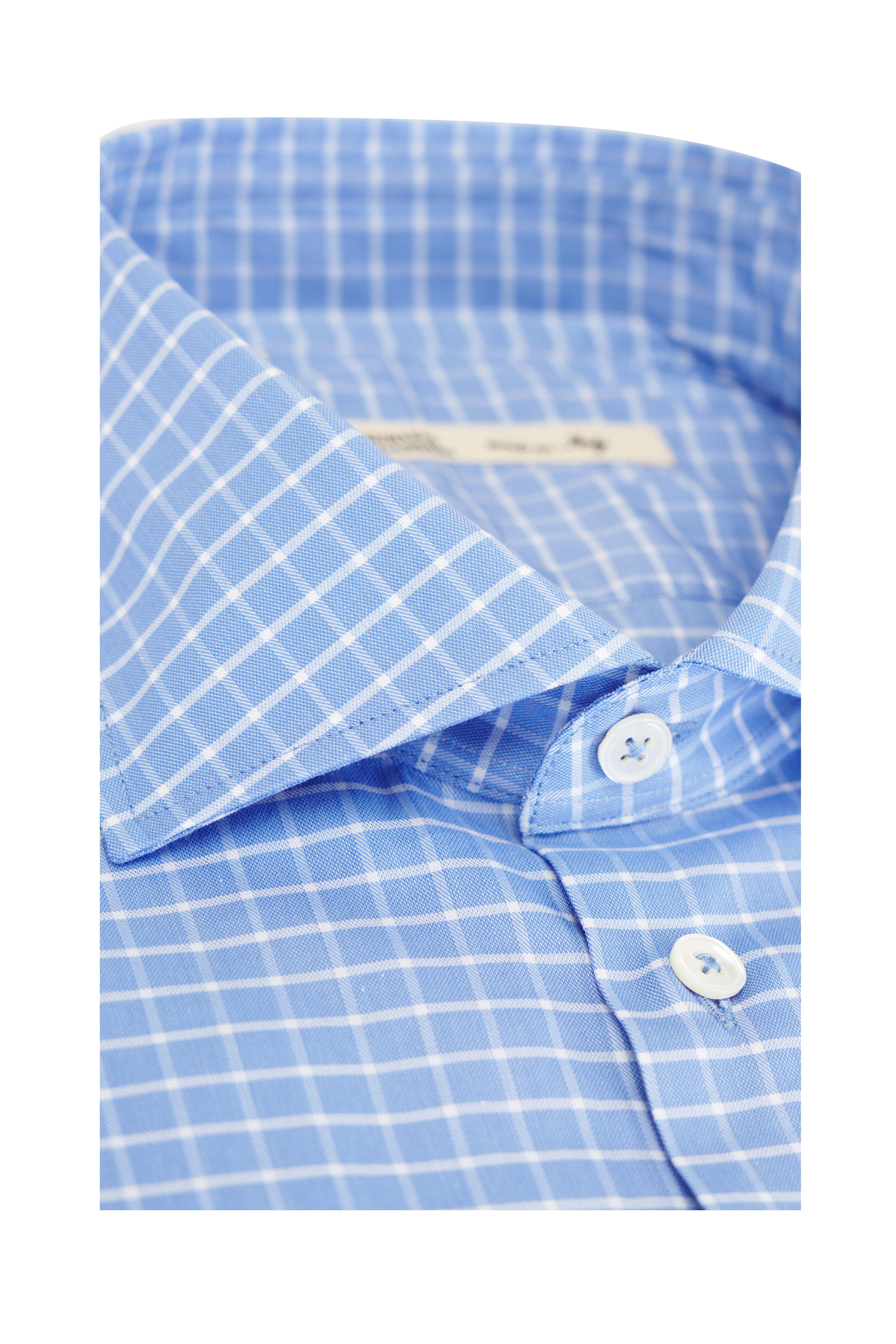 Maurizio Baldassari - Blue & White Check Cotton Sport Shirt