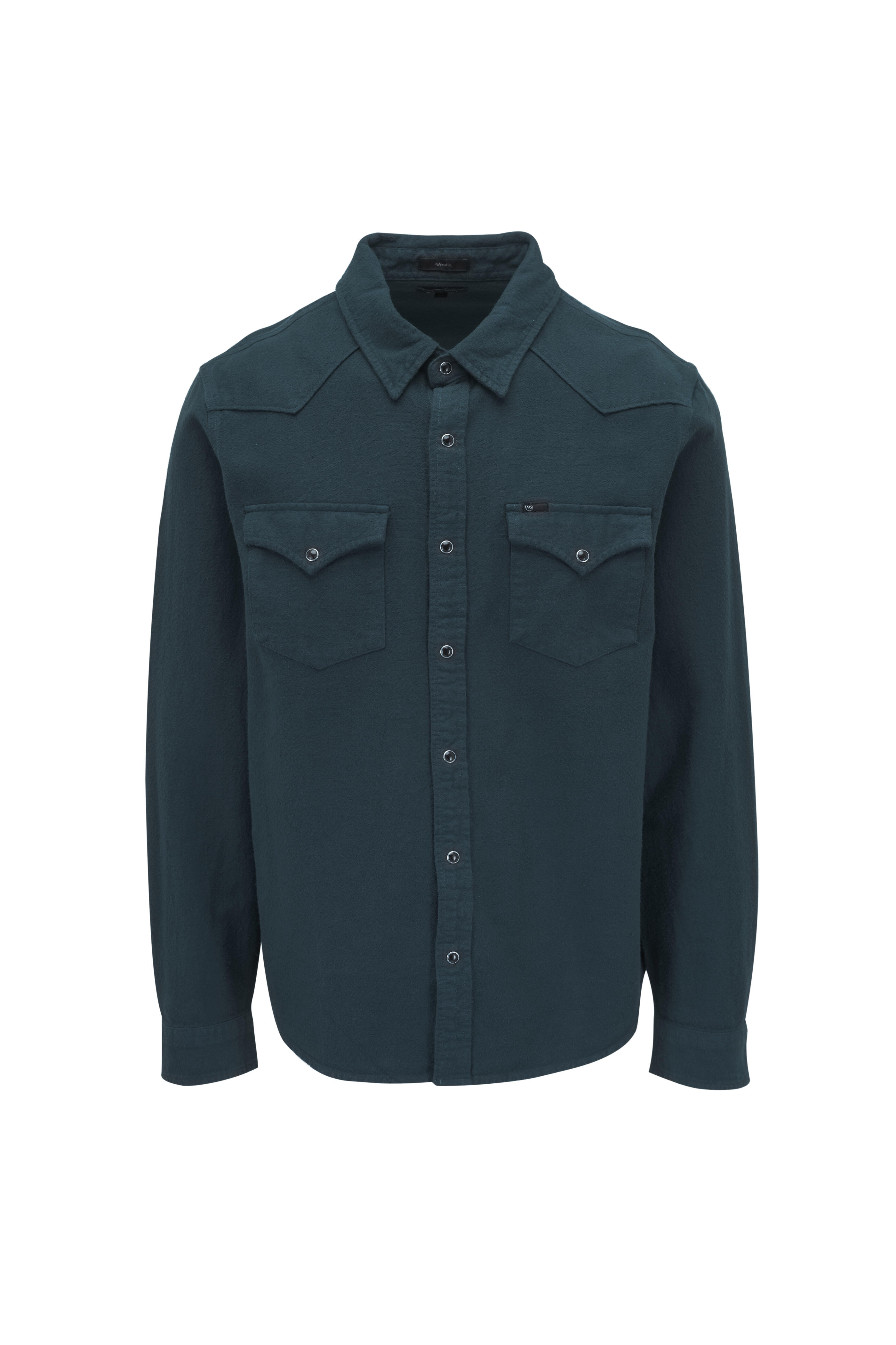 AG - Western Dark Teal Cotton Snap Button Shirt