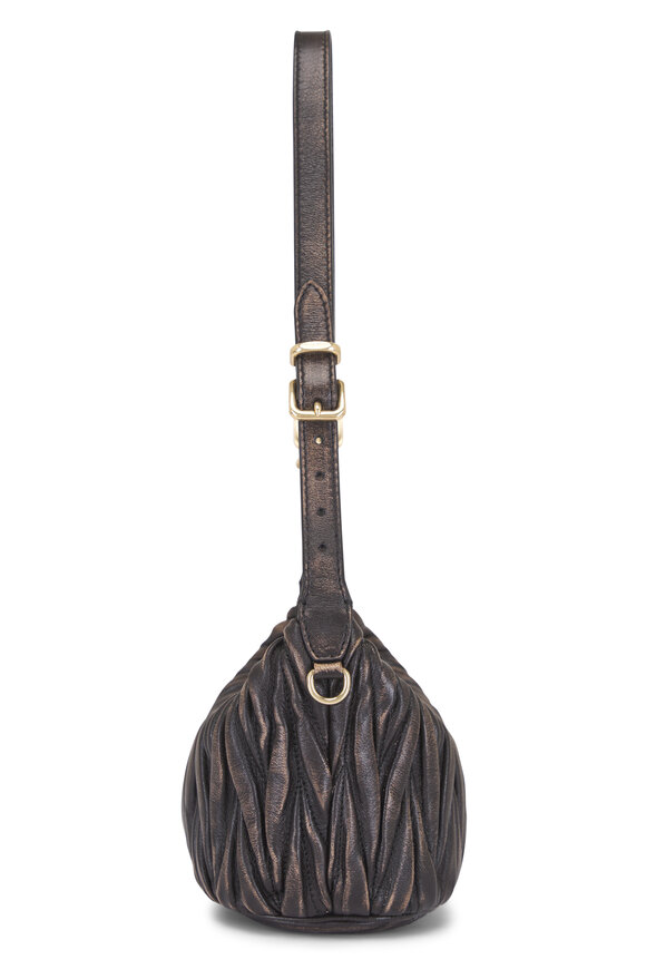 Miu Miu Mini Matelasse Coffee Quilted Leather Shoulder Bag - view 4