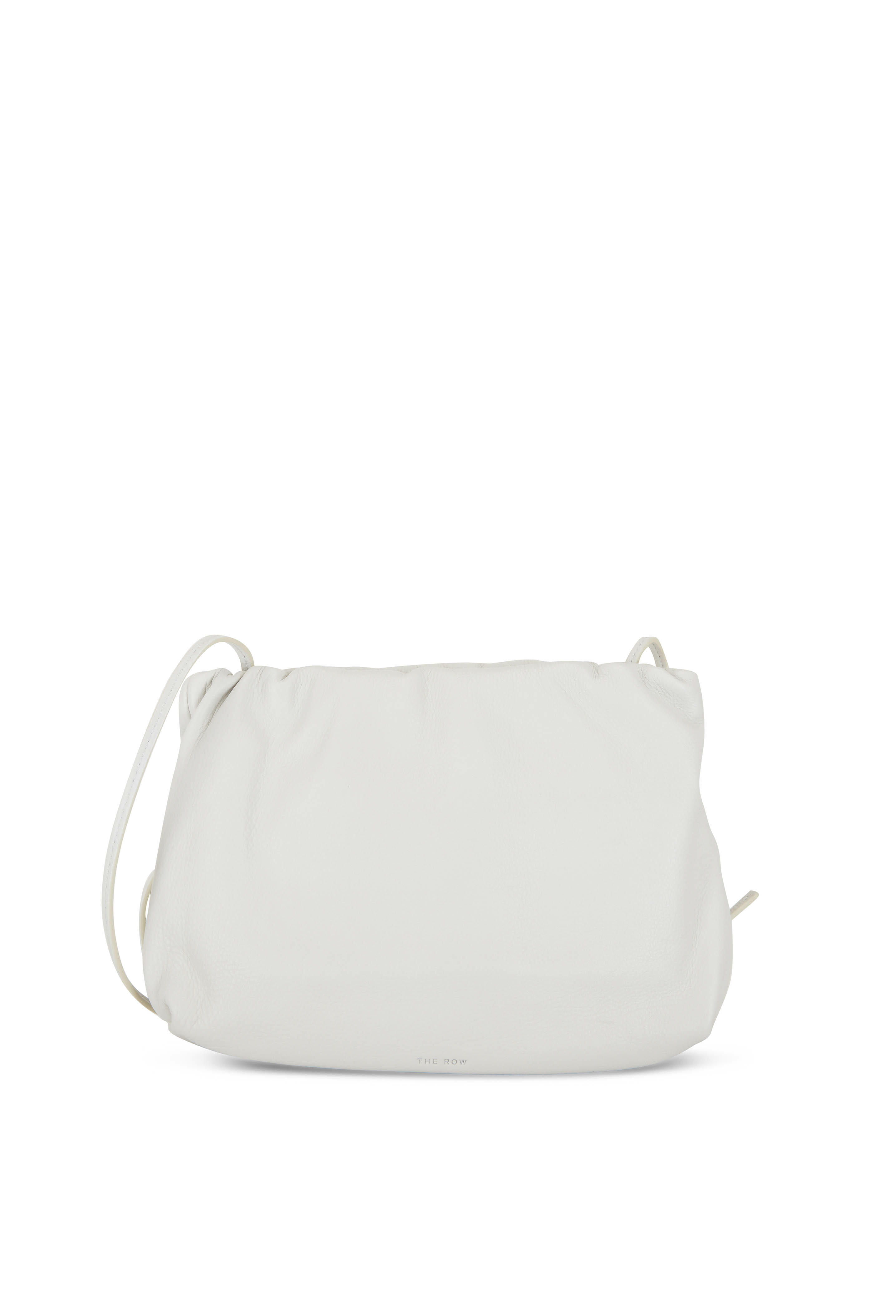 The Row - Bourse White Leather Small Clutch | Mitchell Stores
