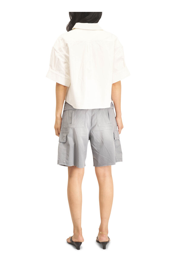 Miu Miu Light Gray Cargo Shorts - view 4