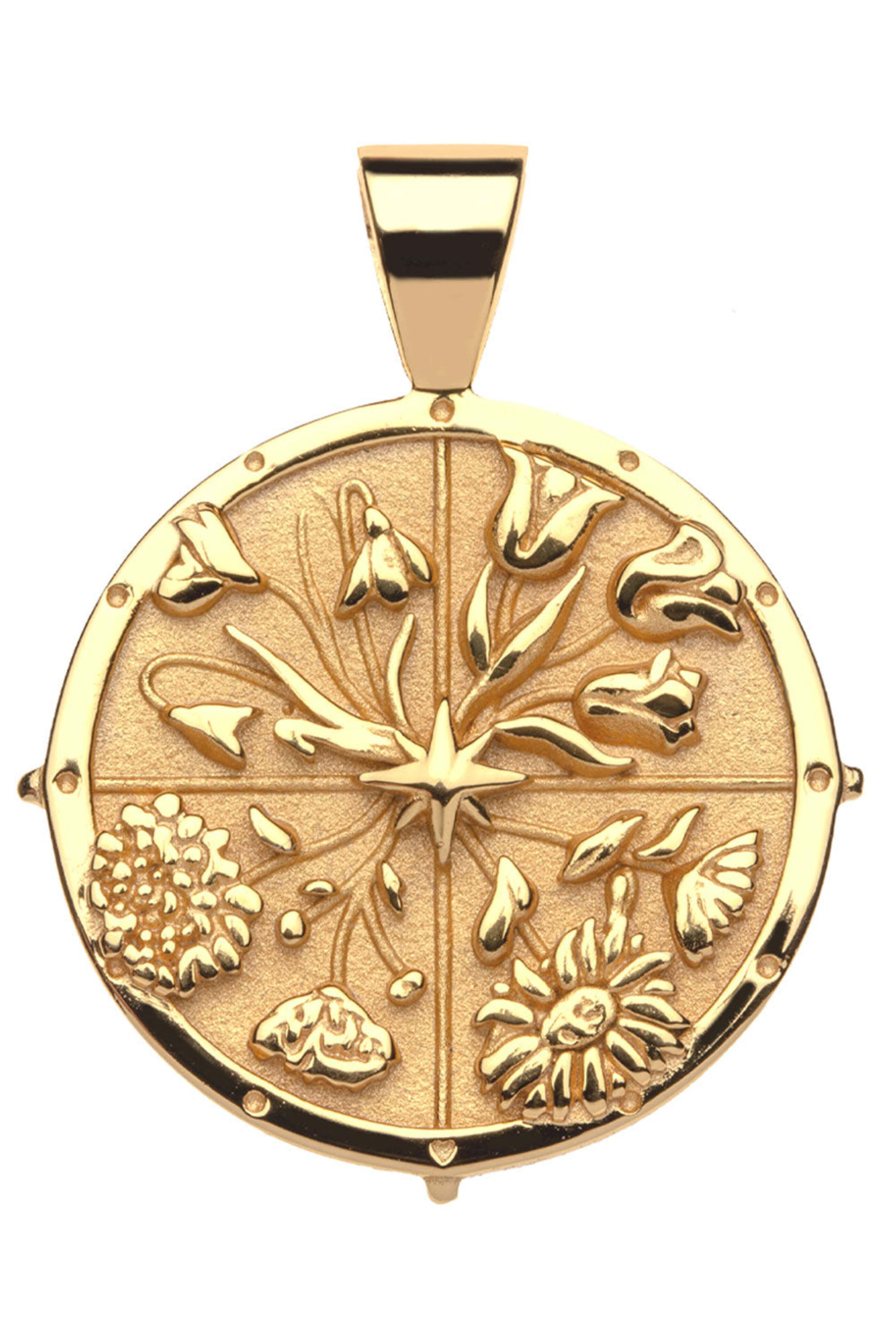 Jane Win - Small Hope Coin Pendant Dawn Link Chain Necklace