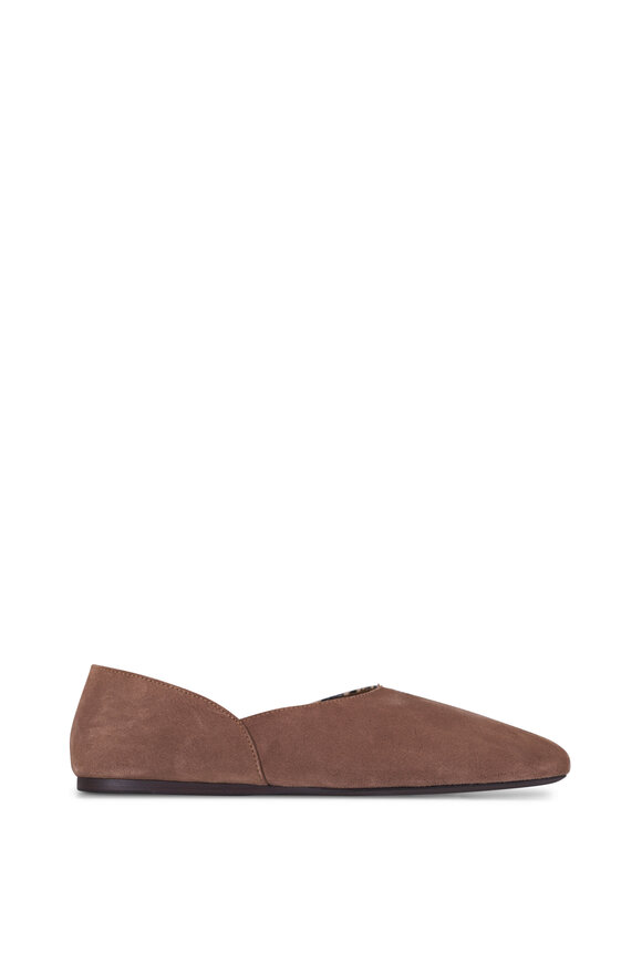 Khaite Jane Natural Embossed Suede Ballerina Flat - view 3