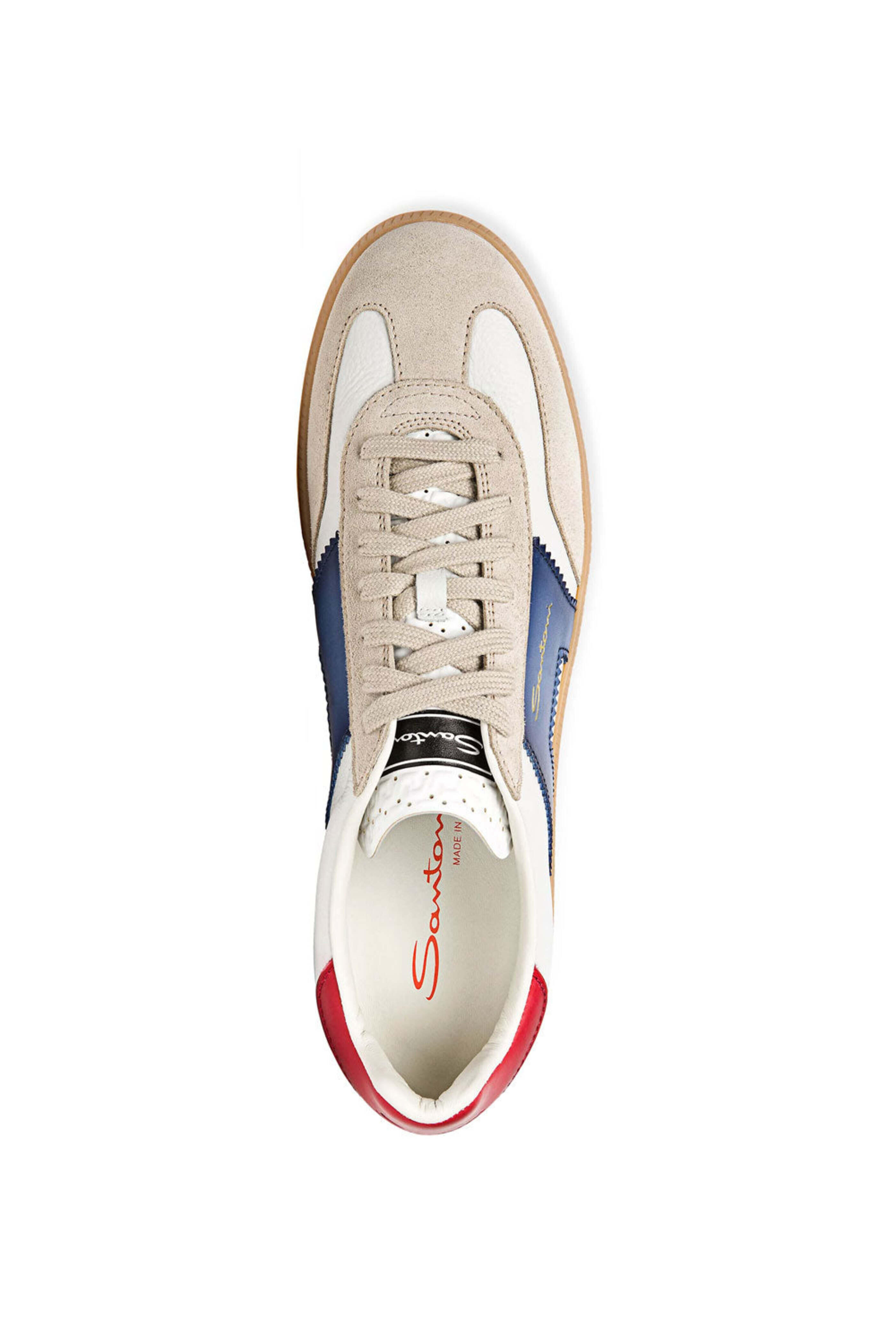 Santoni - Olympic Sneaker in Red and White | Mitchell Stores