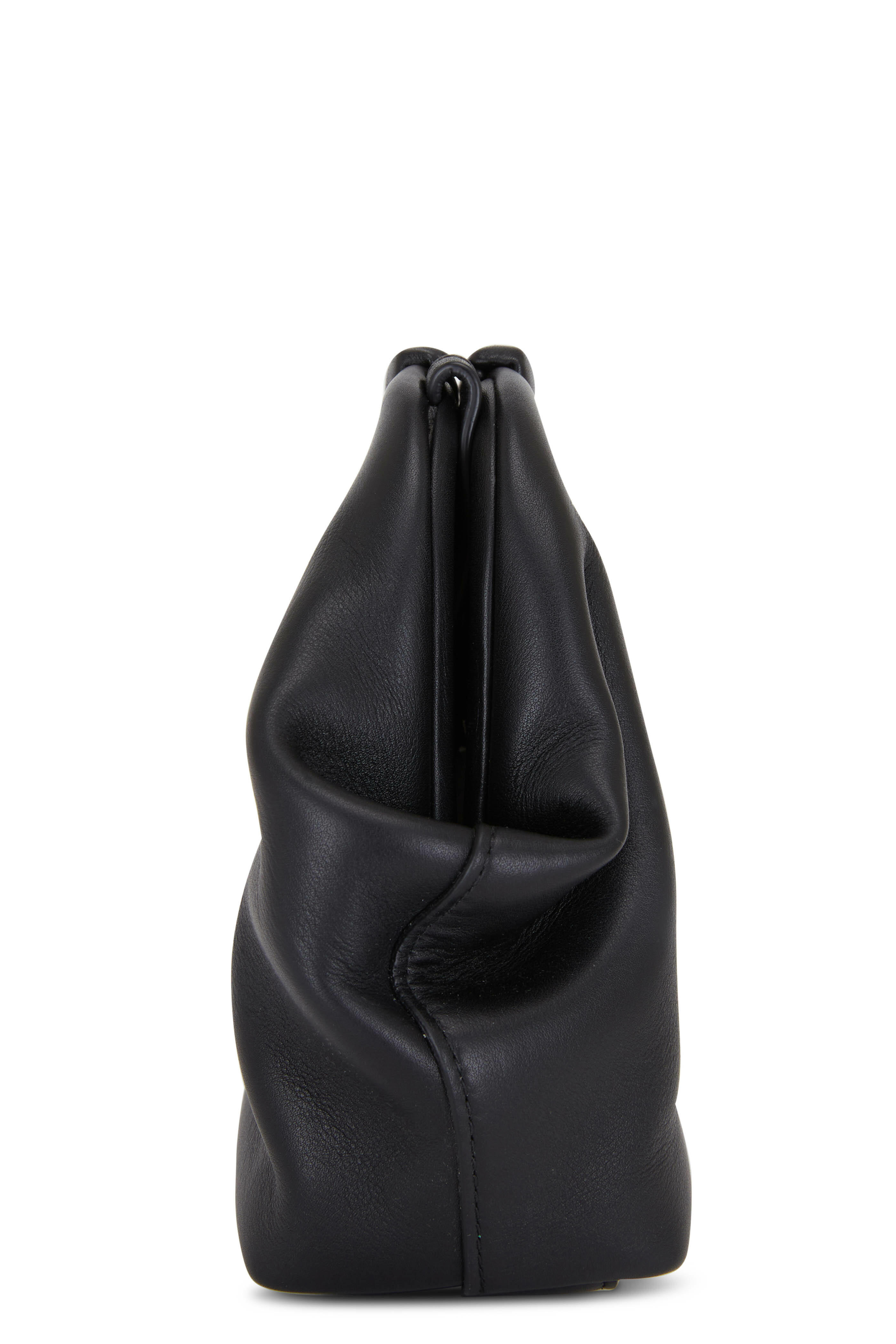 BOTTEGA VENETA Point Small Leather Bag in Black