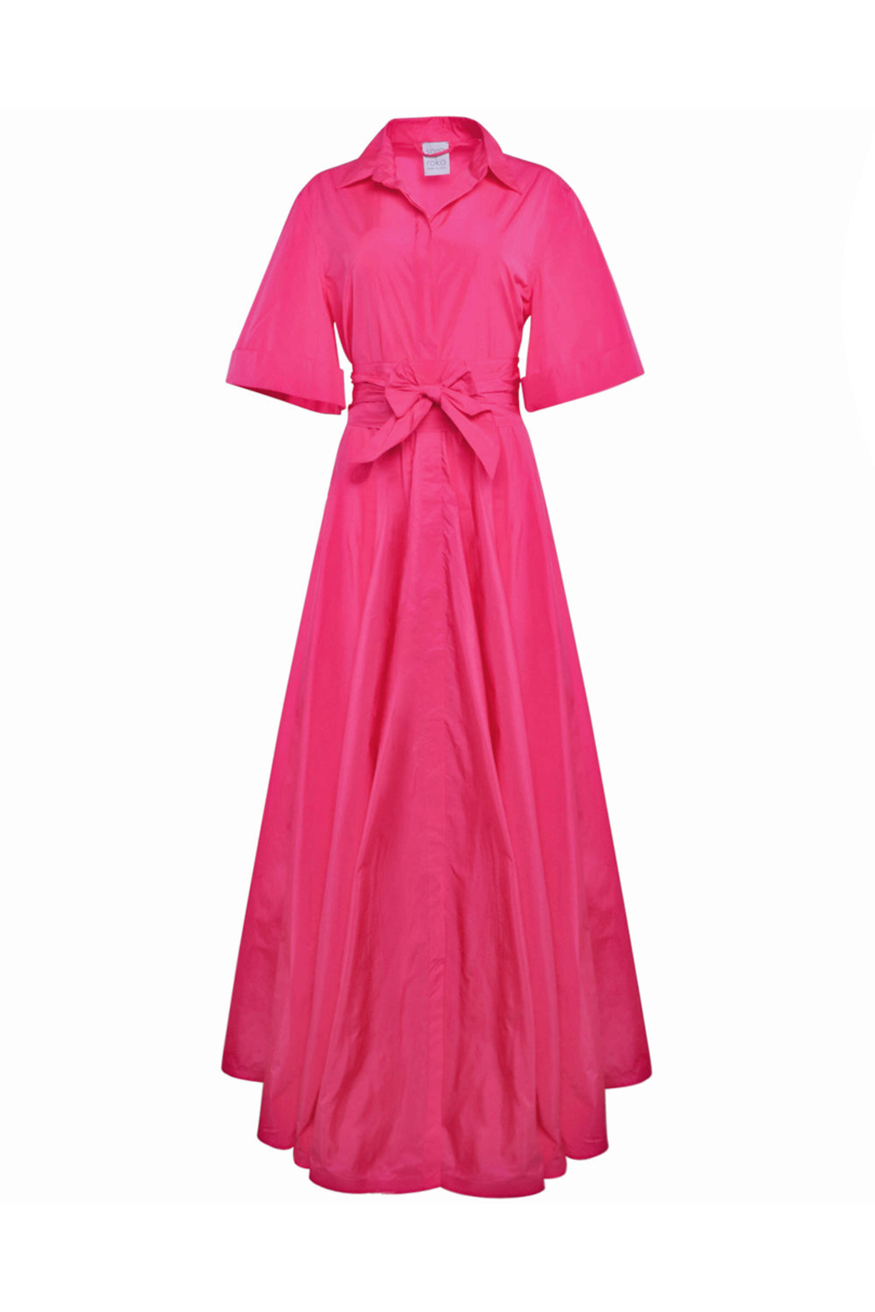 sara pink dress Sara Roka - Bright Pink Marysole Long Dress