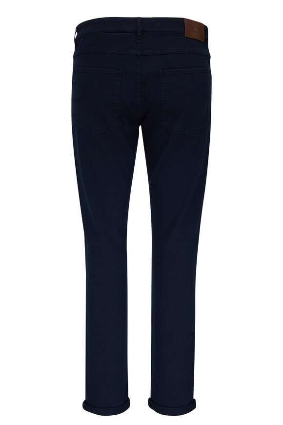 Brunello Cucinelli Navy Five Pocket Skinny Fit Jean - view 5