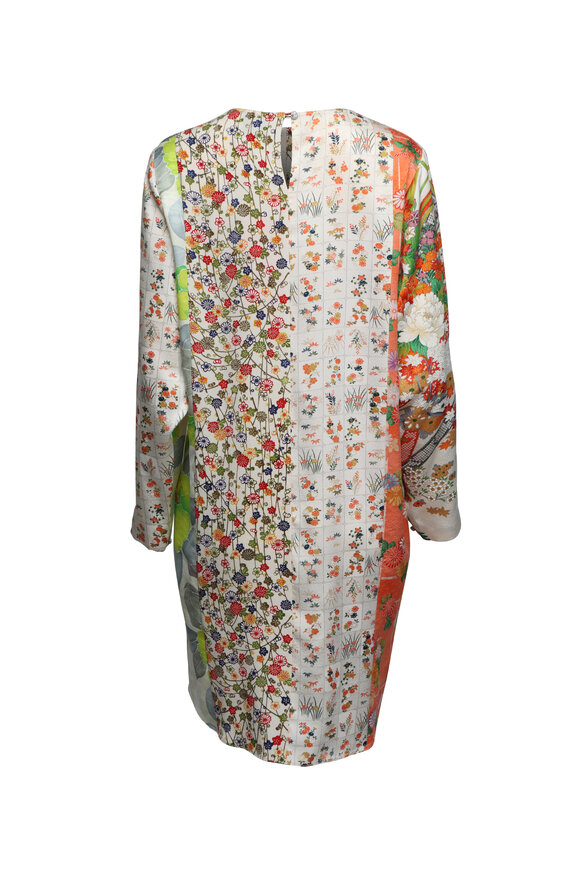 Rianna + Nina Vintage Kimono Multicolor Tulip Hem Tunic - view 2