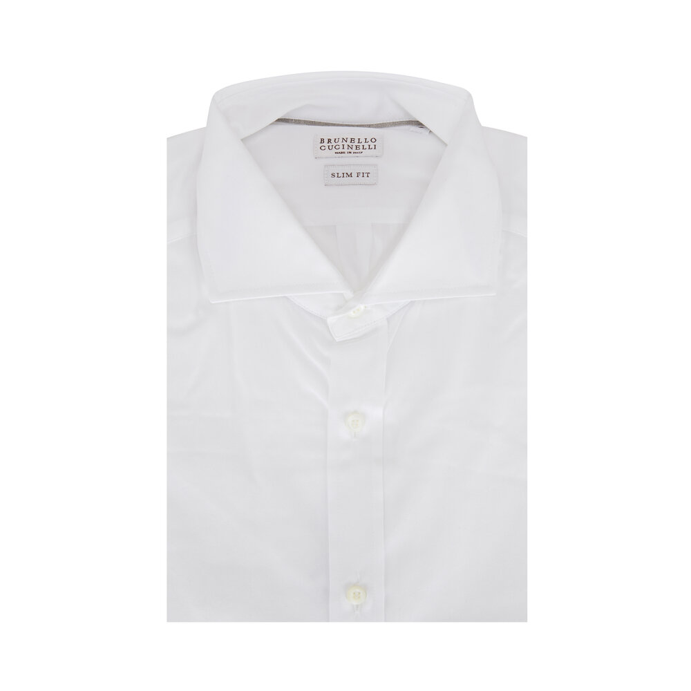 BRUNELLO CUCINELLI Mens Collared Button Down Dress Slim Fit Shirt 100%  Linen XXL