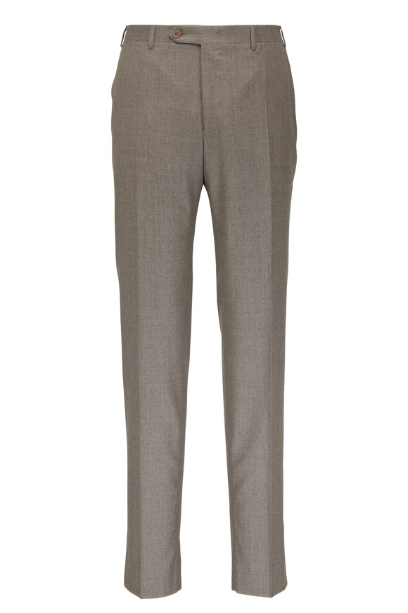 Canali - Light Tan Medium Weight Flannel Pant