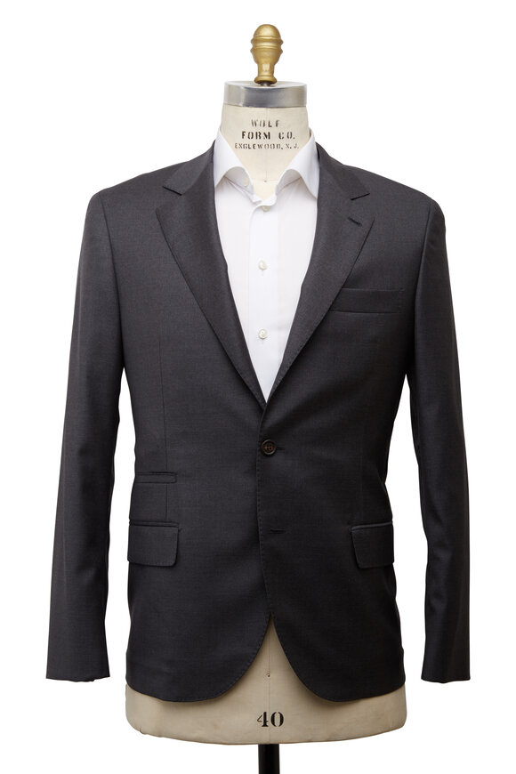 Brunello Cucinelli - Solid Gray Wool Four Season Suit