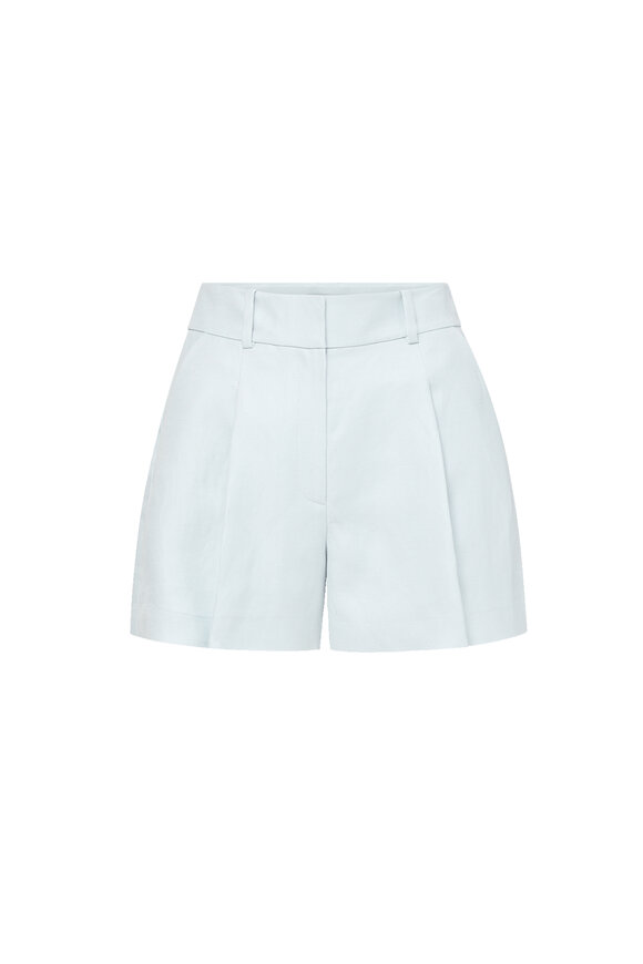 Veronica Beard Craig River Mist Pleated Shorts - view 6