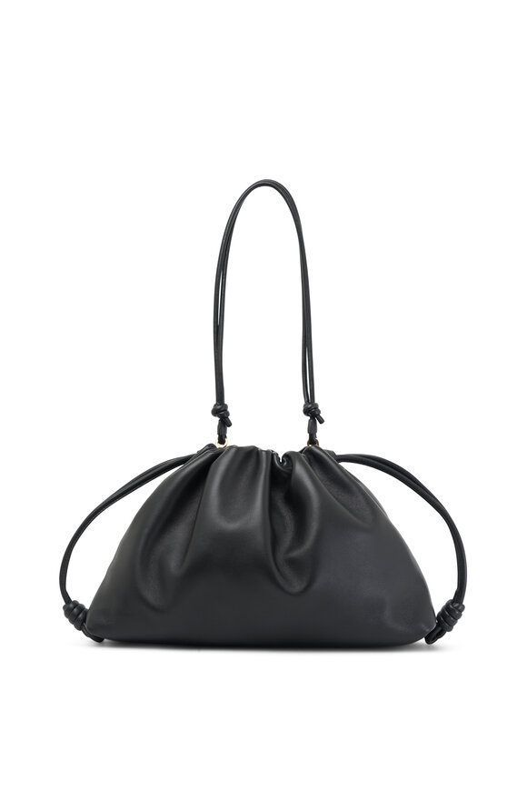 Loewe - Large Flamenco Black Leather Shoulder Bag 