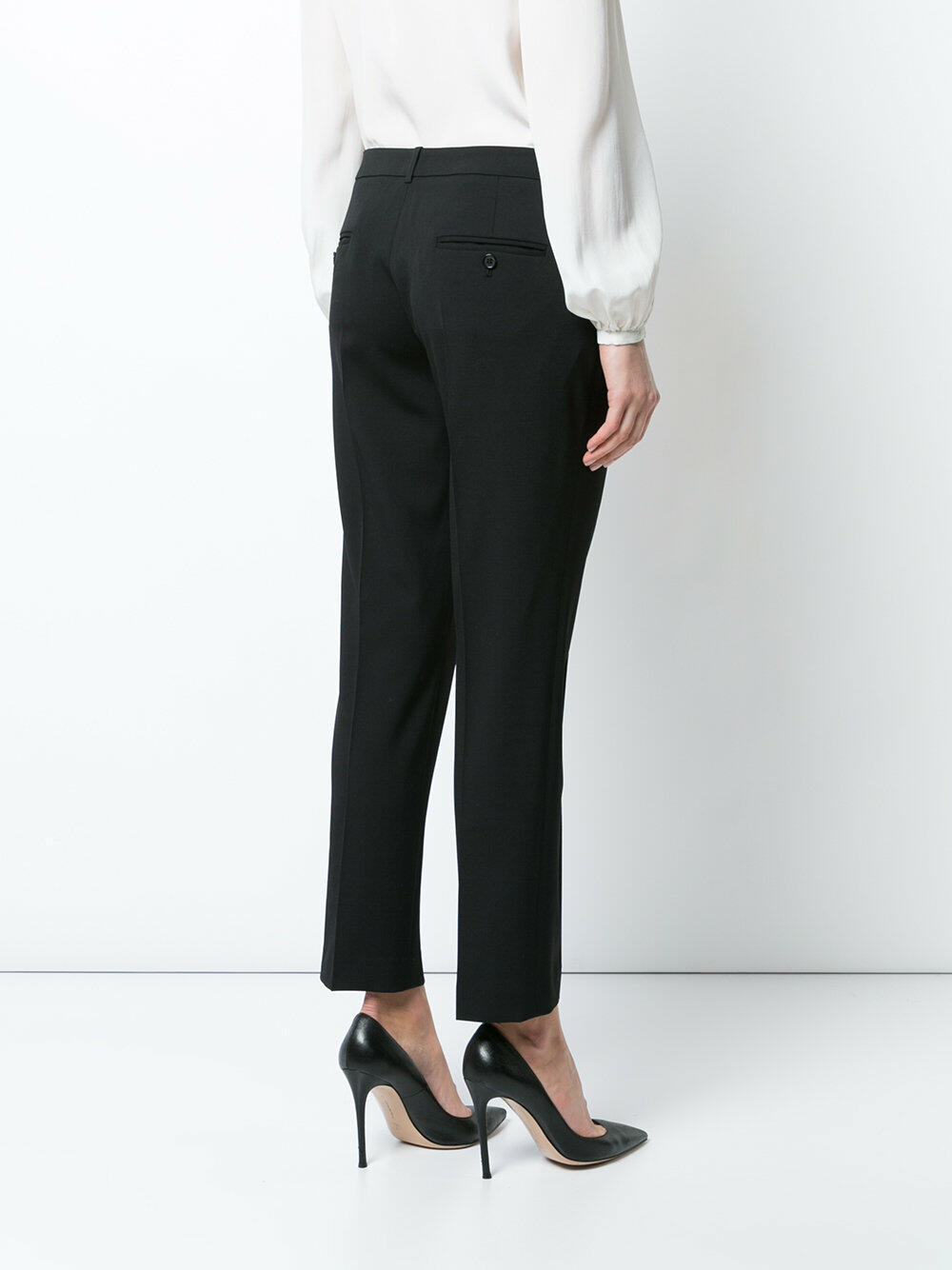 Michael Kors Collection - Samantha Black Stretch Wool Pant
