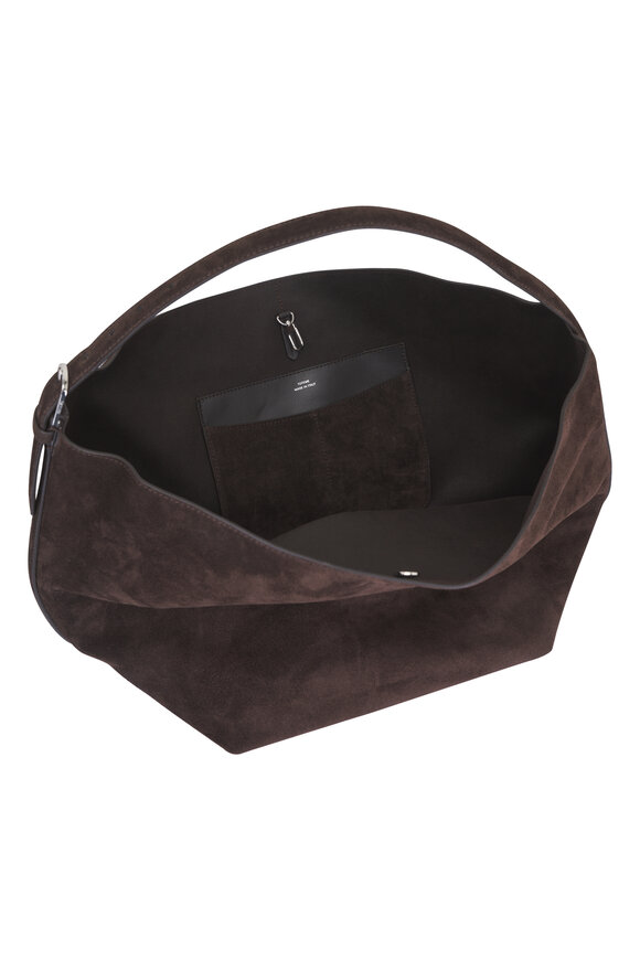 Totême Brown Suede Belted Tote - view 6