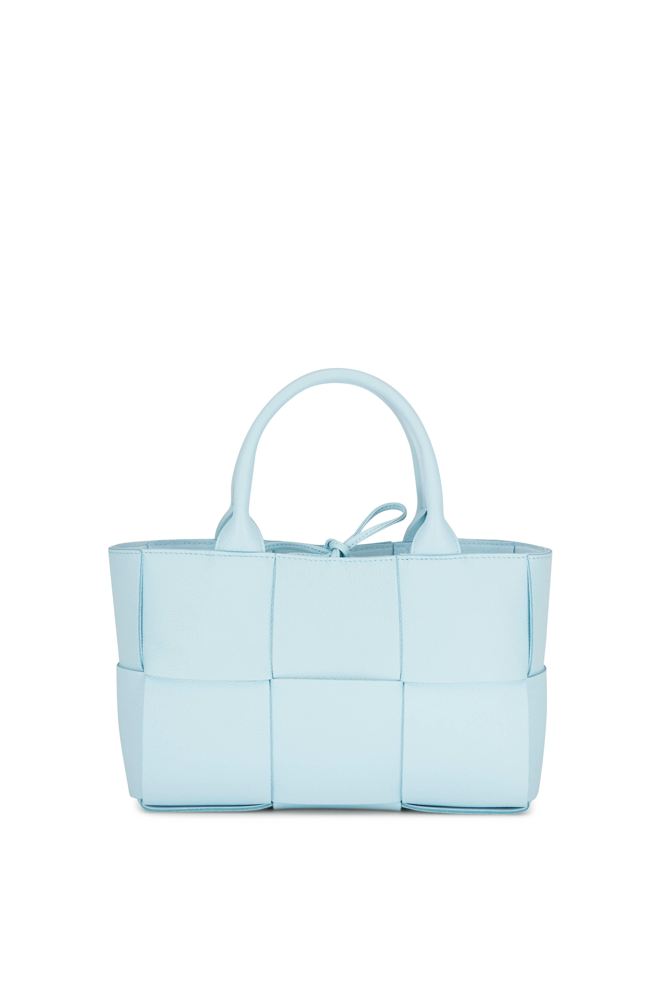 Intrecciato Leather Bucket Bag in Blue - Bottega Veneta
