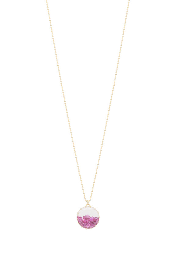 Renee Lewis 18k Yellow Gold Ruby Shake Necklace