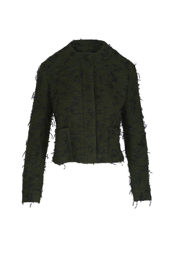 Akris Bea Kale Fringe Jacket 