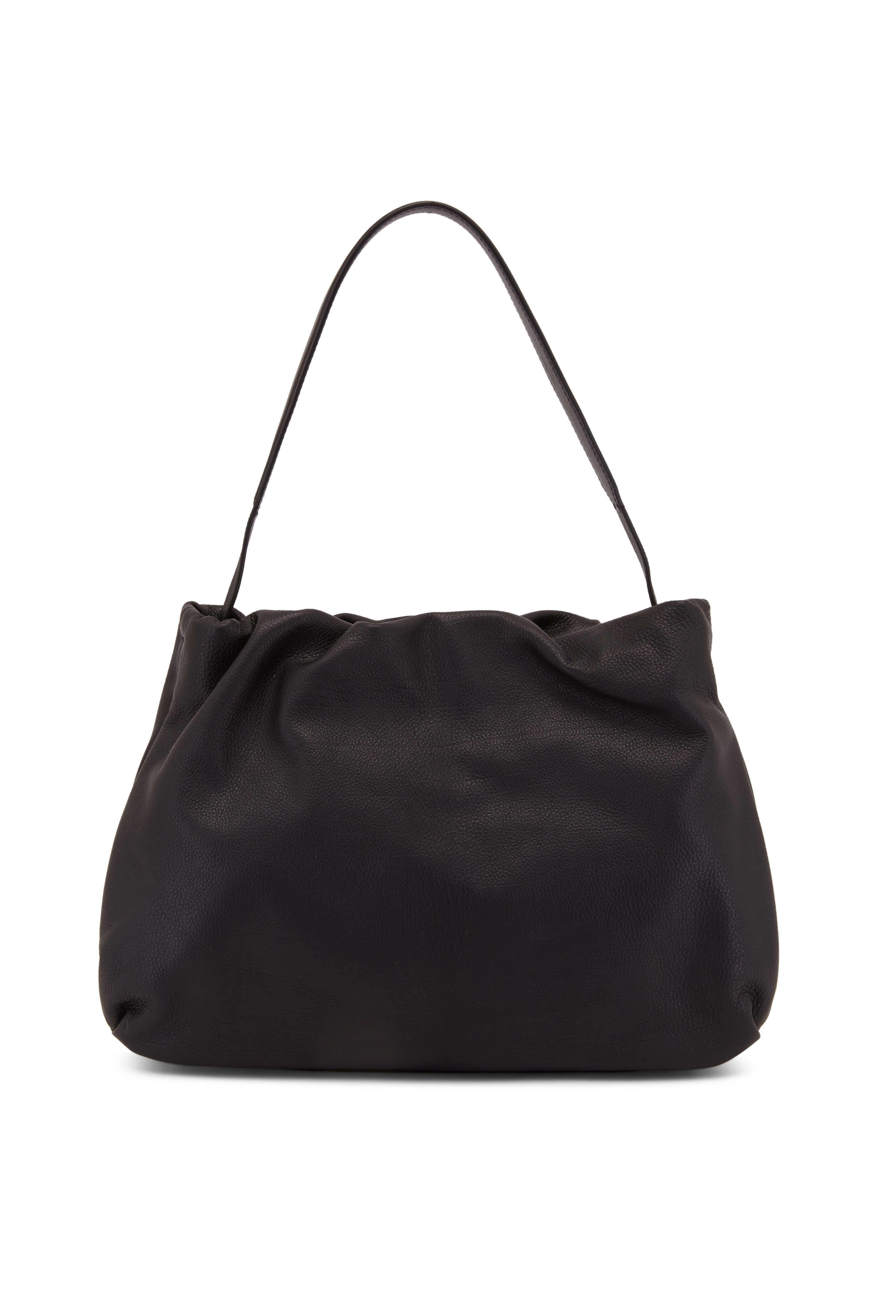 The Row - Bourse Black Leather Medium Bag | Mitchell Stores