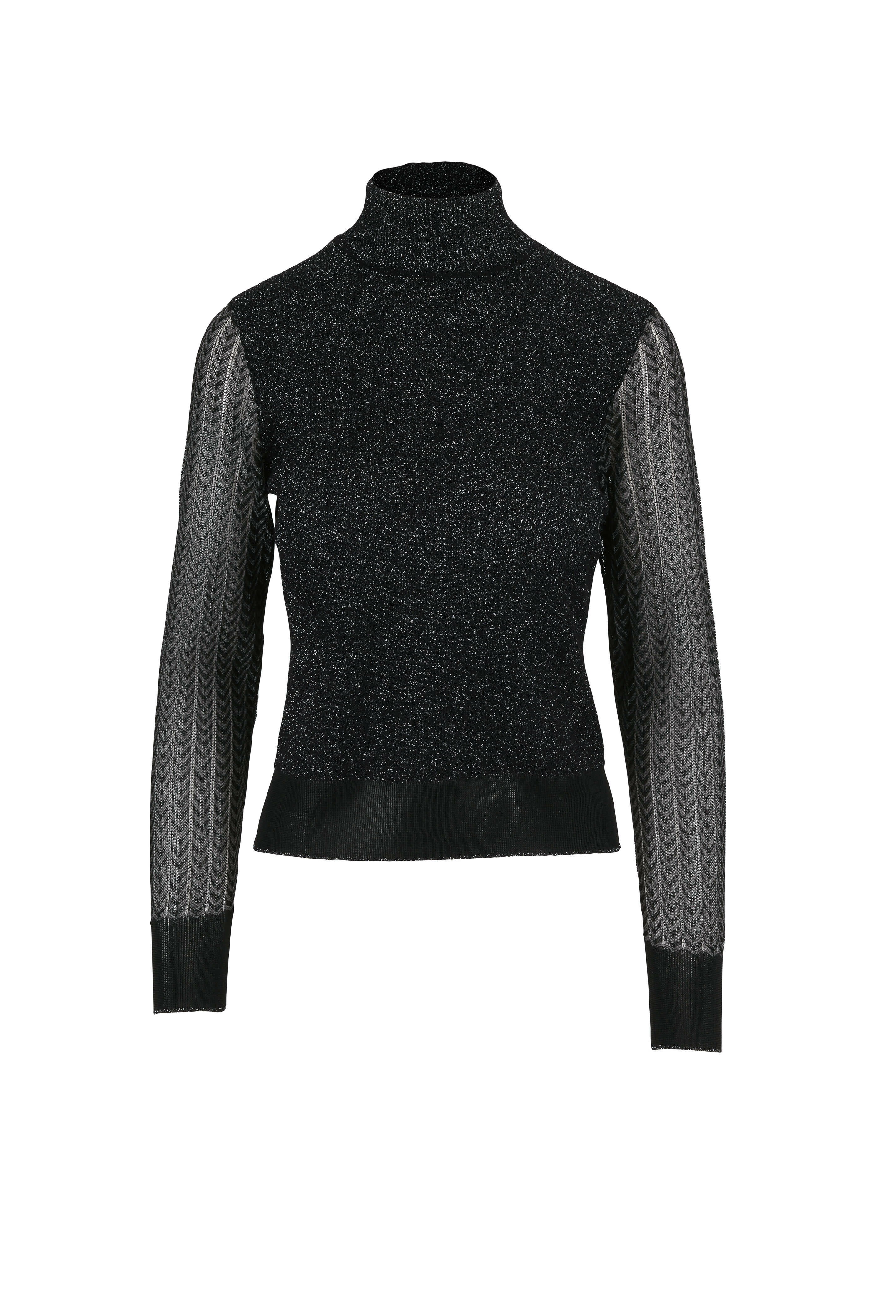 Rag & Bone - Rower Black Sparkle Turtleneck