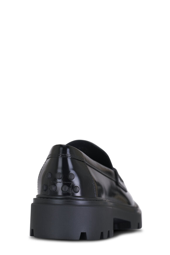 Tod's - Black Leather Chunky Loafer 