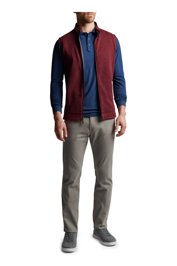 Peter Millar - Crown Claret Sweater Fleece Vest