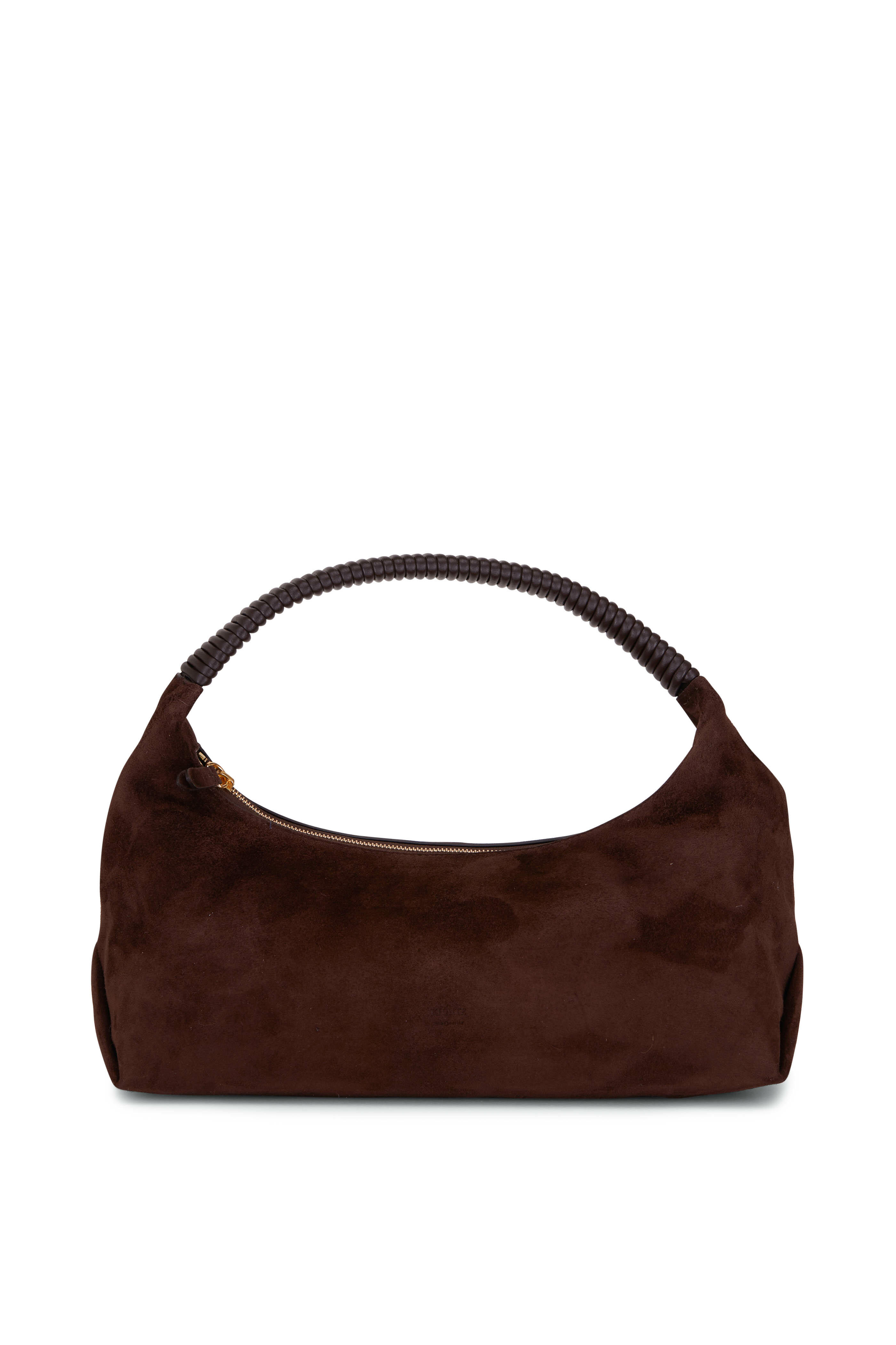 Khaite - The Remi Coffee Suede Hobo Bag | Mitchell Stores