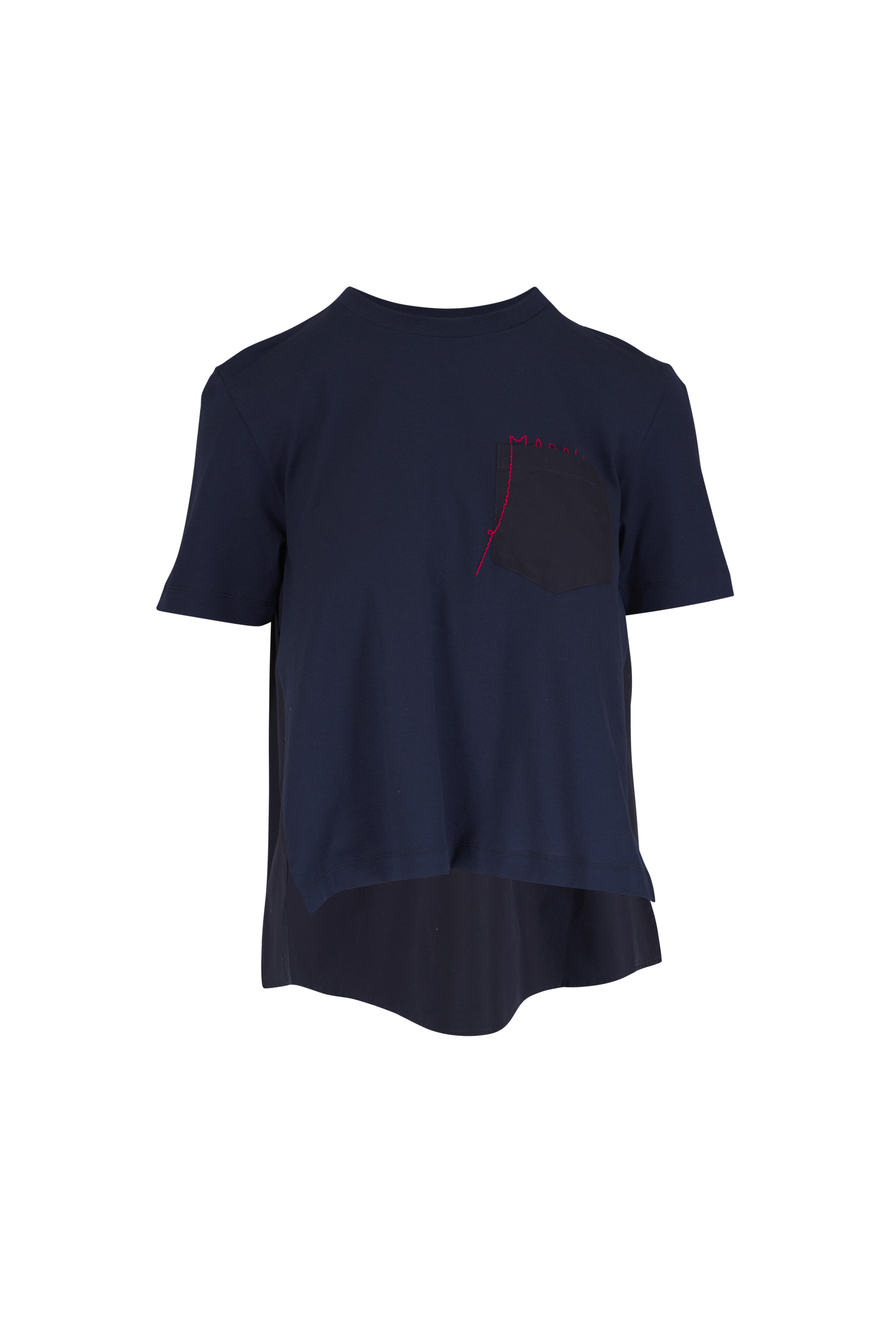 Marni - Black & Blue Cotton Jersey Pocket T-Shirt