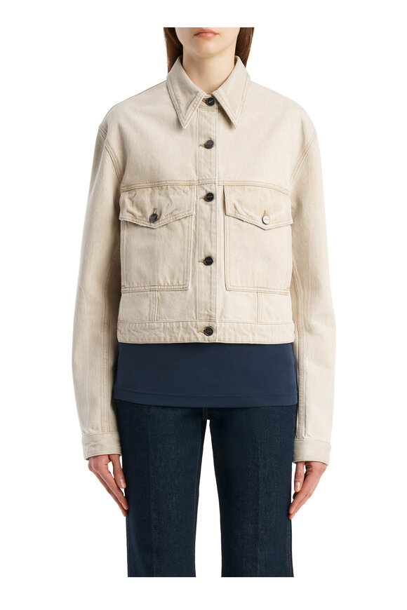 Khaite Tomer Beige Denim Jacket - view 2