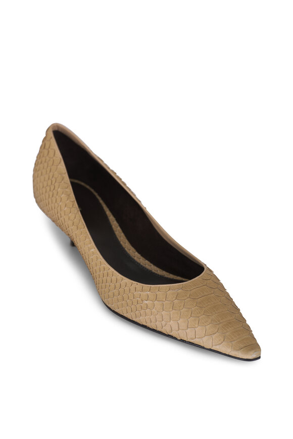 The Row Liisa Python Almond Kitten Heel Pump, 35mm