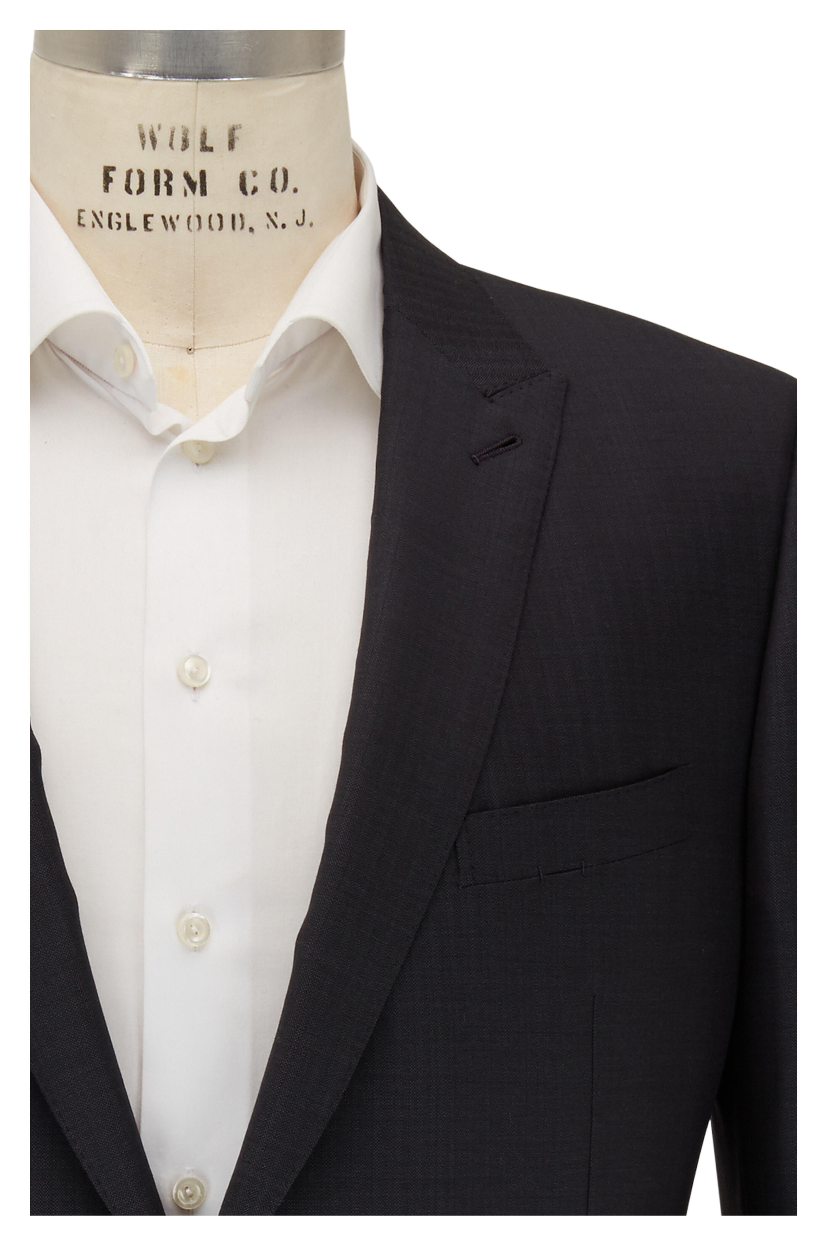 Zegna - Charcoal Gray Tonal Striped Wool & Silk Suit