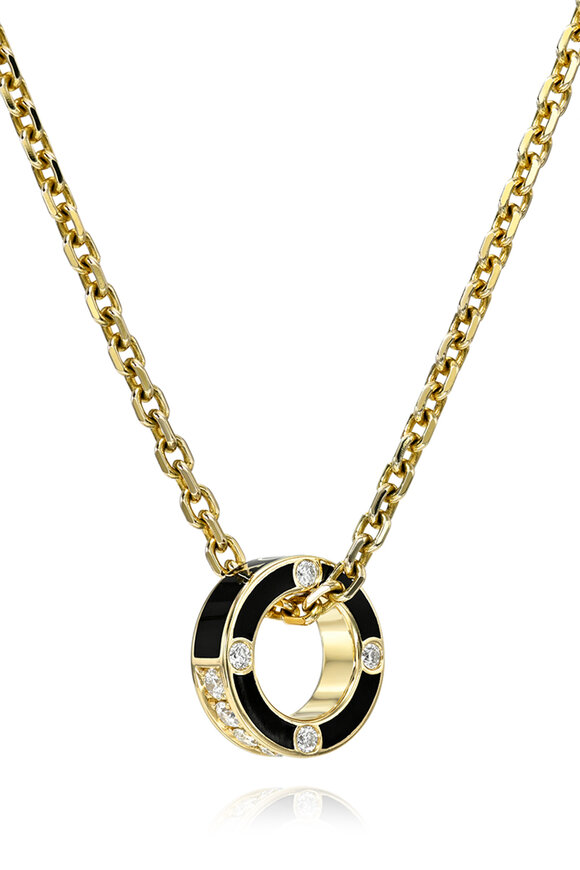 Dru 14k Yellow Gold Diamond Love Bomb Necklace - view 3